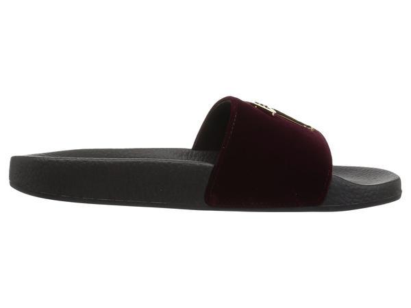 GIUSEPPE ZANOTTI Velvet Logo Slides, Amaranto-OZNICO