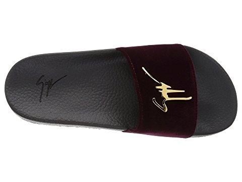 GIUSEPPE ZANOTTI Velvet Logo Slides, Amaranto-OZNICO