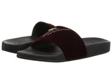 GIUSEPPE ZANOTTI Velvet Logo Slides, Amaranto-OZNICO