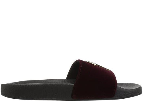 GIUSEPPE ZANOTTI Velvet Logo Slides, Amaranto-OZNICO