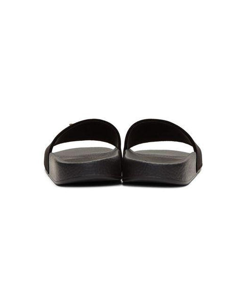 GIUSEPPE ZANOTTI Velvet Logo Slides, Black-OZNICO