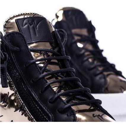 GIUSEPPE ZANOTTI Womens Donna Hi-top, Black-Gold – OZNICO