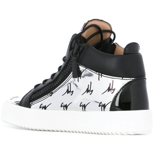 GIUSEPPE ZANOTTI Womens Donna Hi-top, Black-Metallic-OZNICO