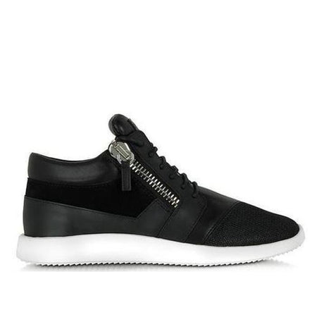 GIUSEPPE ZANOTTI Black Patent London Mid-Top Sneakers