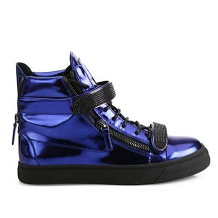 GIUSEPPE ZANOTTI Kriss Lizard-Effect Sneakers, Black