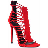 GIUSEPPE ZANOTTI Zoey Suede Sandals, Fiamma-OZNICO