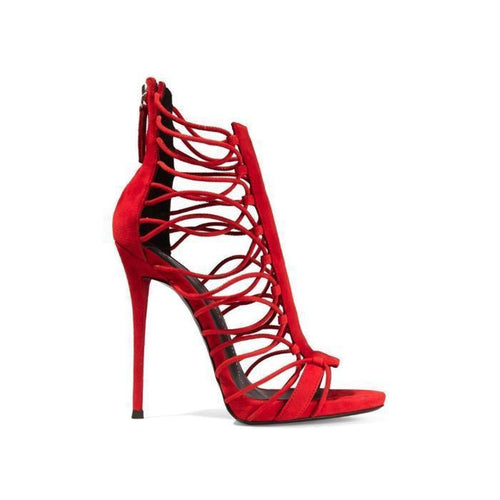 GIUSEPPE ZANOTTI Zoey Suede Sandals, Fiamma-OZNICO