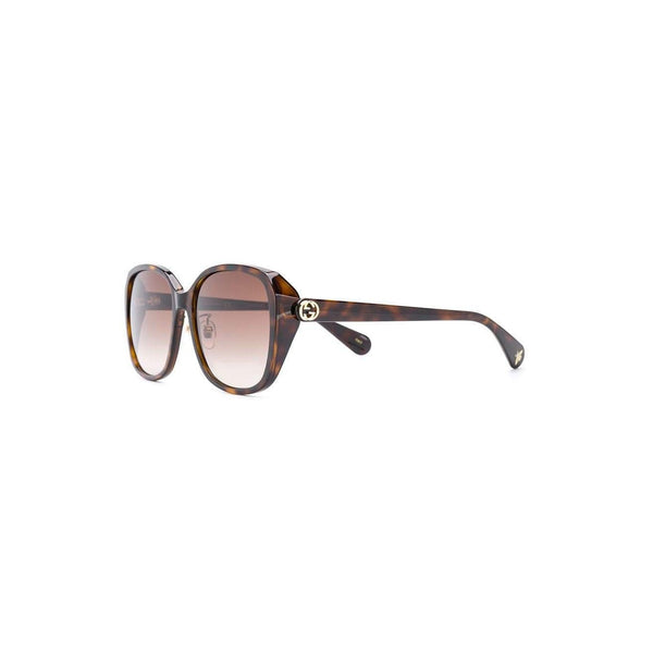 GUCCI Square Sunglasses, Brown Tortoise-OZNICO