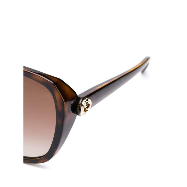 GUCCI Square Sunglasses, Brown Tortoise-OZNICO