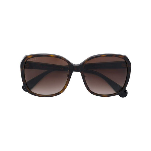 GUCCI Square Sunglasses, Brown Tortoise-OZNICO