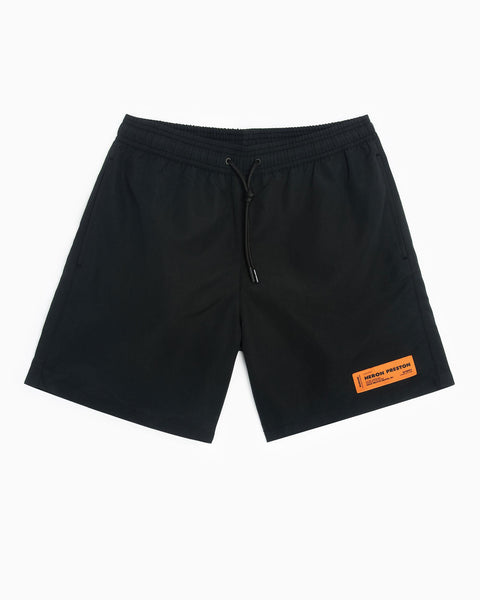 HERON PRESTON NYLON SWIM SHORTS, BLACK