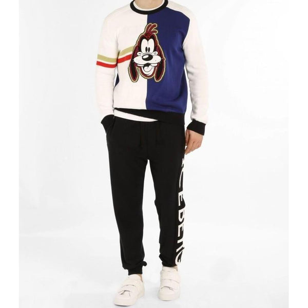 ICEBERG Goofy Knit Crewneck Sweater, White/ Multi-OZNICO