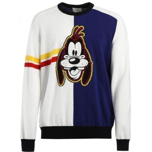 ICEBERG Goofy Knit Crewneck Sweater, White/ Multi-OZNICO