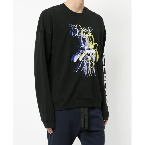 ICEBERG Goofy Sweatshirt, Black-OZNICO