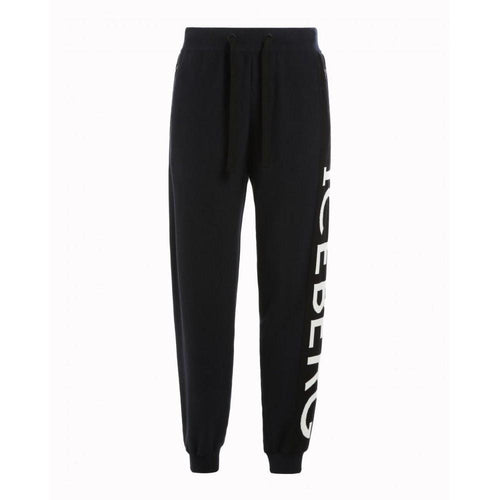 ICEBERG Jogging Bottoms With Maxi-logo, Midnight Blue-OZNICO