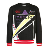 ICEBERG Logo Embroidered Sweatshirt, Black-OZNICO