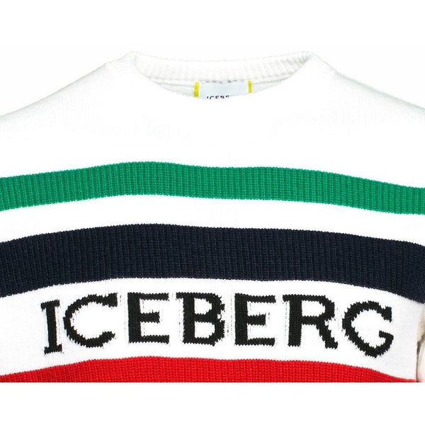 ICEBERG Logo Sweater, White/ Multi-OZNICO