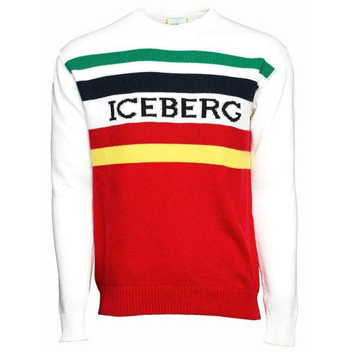 ICEBERG Logo Sweater, White/ Multi-OZNICO