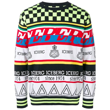 ICEBERG Pyramid Knit Sweater, Black