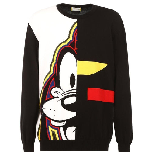 ICEBERG Oversized Knitted Goofy Sweatshirt, Black-OZNICO