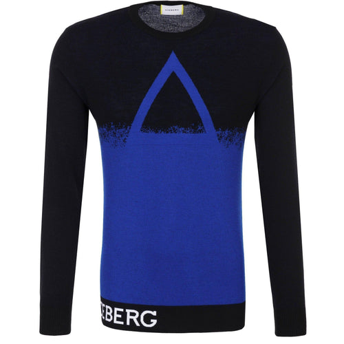 ICEBERG Pyramid Knit Sweater, Black-OZNICO