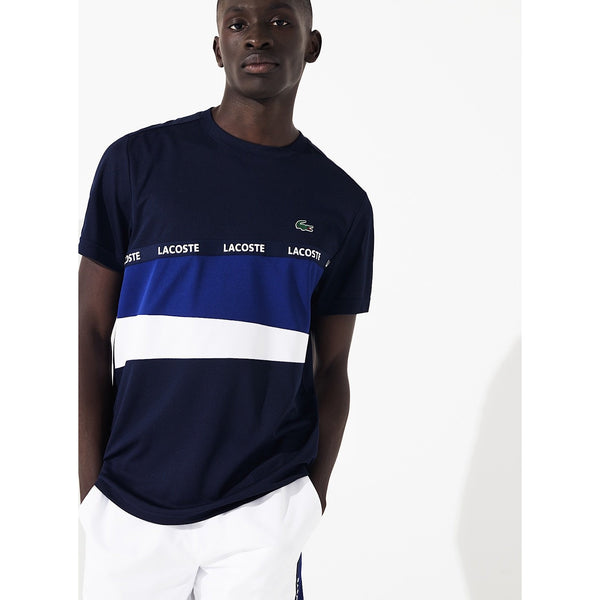 LACOSTE Sport Color-Block Piqué T-Shirt, Navy