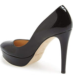 JIMMY CHOO Alex Patent Leather Platform Pump, Black-OZNICO