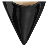 JIMMY CHOO Anouk Patent Leather Pointy Toe Pumps, Black-OZNICO