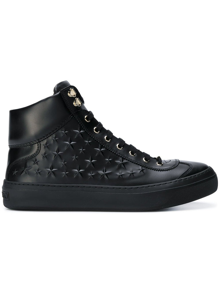 JIMMY CHOO Argyle High Top Sport Calf Trainer, Black – OZNICO