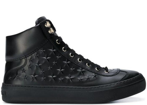 JIMMY CHOO Argyle High Top Sport Calf Trainer, Black-OZNICO