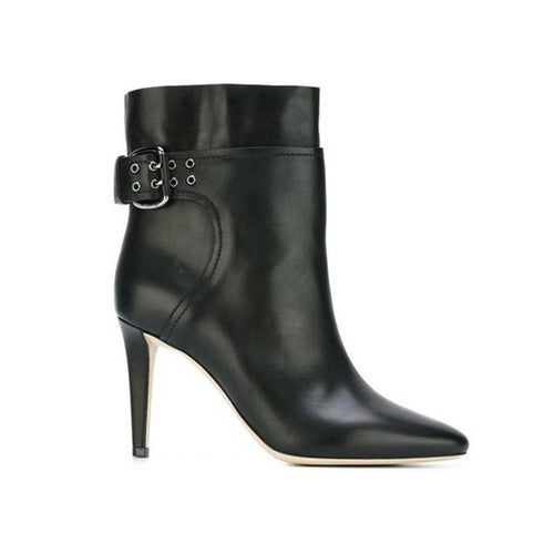 JIMMY CHOO Major 100 Ankle Boot, Black Soft Calf-OZNICO