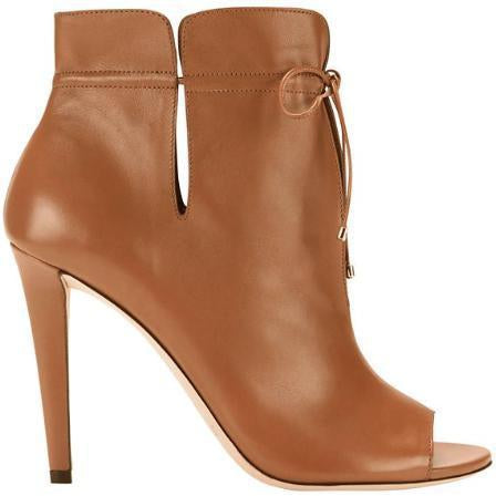 JIMMY CHOO Memphis 100 Soft Leather Ankle Bootie, Canyon-OZNICO