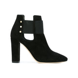 JIMMY CHOO Mercy 95 Suede Ankle Boot, Black-OZNICO