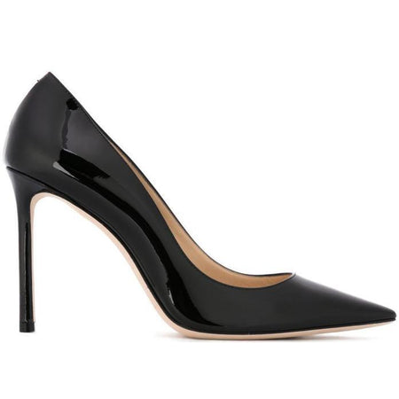 JIMMY CHOO Abel Patent Leather Pointy Toe Pumps, Black