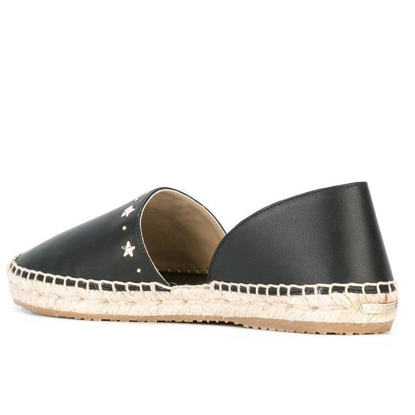 JIMMY CHOO Women's Dreya Star Stud Espadrilles, Black-OZNICO