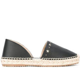 JIMMY CHOO Women's Dreya Star Stud Espadrilles, Black-OZNICO