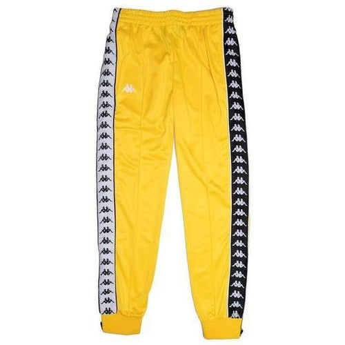 KAPPA 222 Alternating Banda Rastoriazz Trackpant, Yellow/ Black/ White-OZNICO
