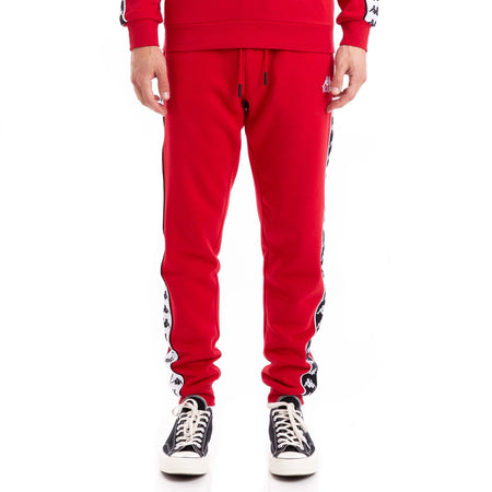 KAPPA 222 Banda Astoriazz Trackpants, Red/ Black/ White