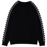 KAPPA 222 Banda Arbir Slim Crewneck, Black/ White-OZNICO