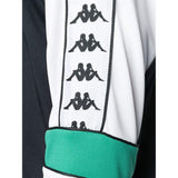 KAPPA 222 Banda Arlton Sweatshirt, Black/ White/ Green-OZNICO