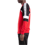 KAPPA 222 Banda Arlton Sweatshirt, Red/ Black/ White-OZNICO