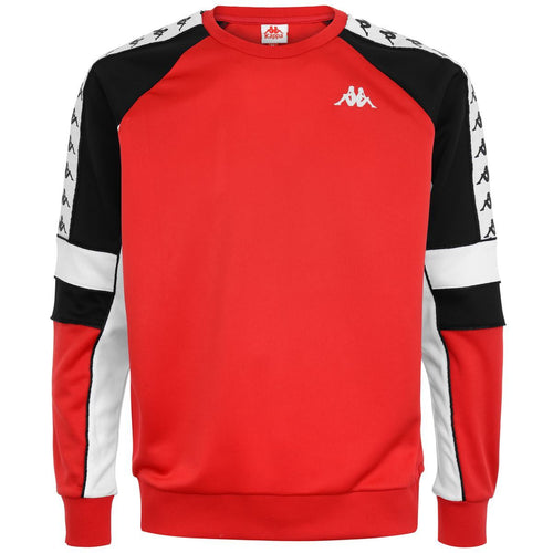 KAPPA 222 Banda Arlton Sweatshirt, Red/ Black/ White-OZNICO