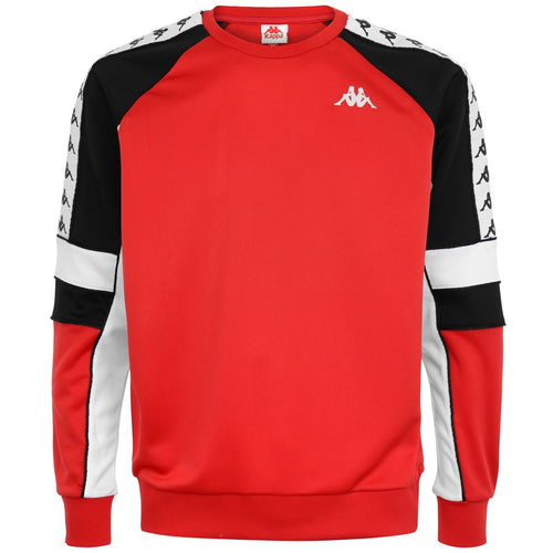 KAPPA 222 Banda Arlton Sweatshirt, Red/ Black/ White-OZNICO