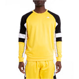 KAPPA 222 Banda Arlton Sweatshirt, Yellow/ Black/ White-OZNICO