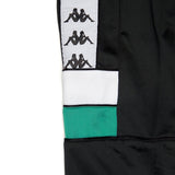 KAPPA 222 Banda Memzz Trackpant, Black/ Green/ White-OZNICO