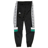 KAPPA 222 Banda Memzz Trackpant, Black/ Green/ White-OZNICO