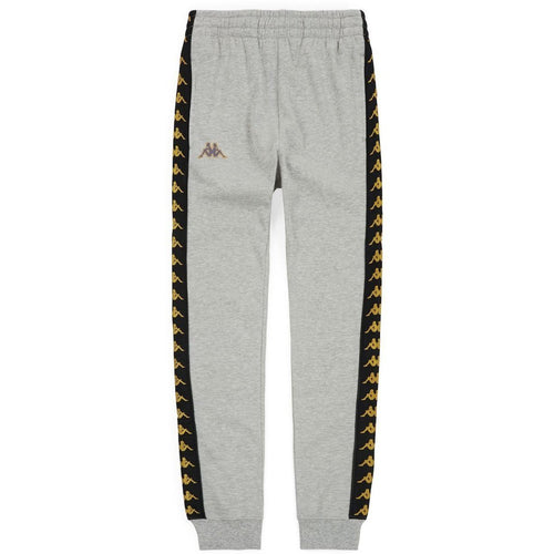 KAPPA Slim Fit Logo Sweatpants, Grey-OZNICO