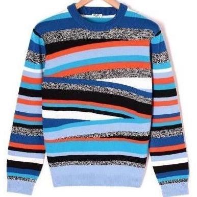 KENZO Intarsia Eye Sweater, French Blue