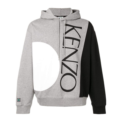 KENZO Color-Block Hoodie, Dove Grey-OZNICO