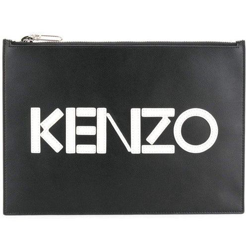 KENZO Colourblock Clutch, Black-OZNICO